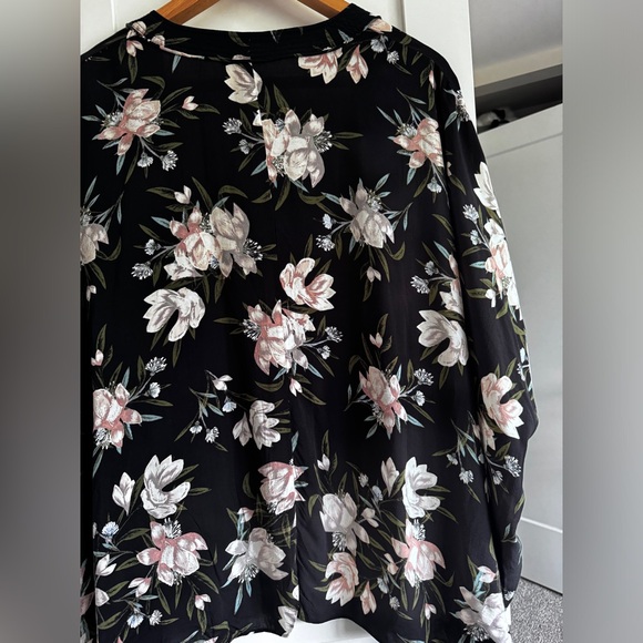 ARITZIA TALULA Cosima Floral Kimono Open Cape Oversized Cardigan Black XXS/XS - Picture 15 of 16